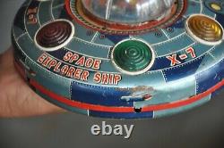 Vintage X 7 Space Explorer MT Trademark Battery Litho Tin Toy, Japan