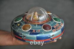 Vintage X 7 Space Explorer MT Trademark Battery Litho Tin Toy, Japan