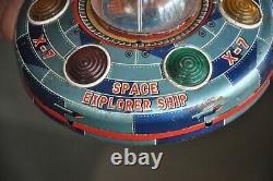 Vintage X 7 Space Explorer MT Trademark Battery Litho Tin Toy, Japan