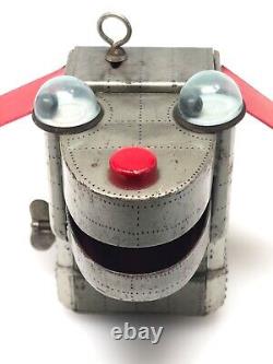 Vintage YOSHIYA KO Tin Windup Space Astro Robot Toy Dog WORKS