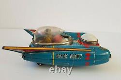 Vintage Yanoman Space Scout S-17 battery operated tin space toy Japan, spares