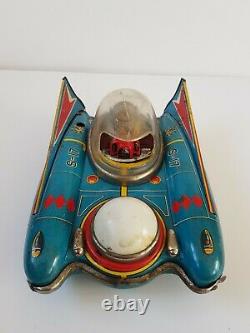 Vintage Yanoman Space Scout S-17 battery operated tin space toy Japan, spares
