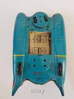 Vintage Yanoman Space Scout S-17 battery operated tin space toy Japan, spares