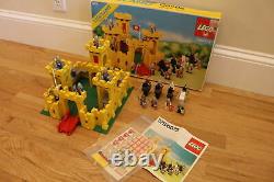 Vintage Yellow Castle 6075 Lego like 375 box, sticker sheet, instructions