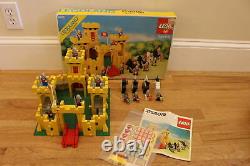 Vintage Yellow Castle 6075 Lego like 375 box, sticker sheet, instructions