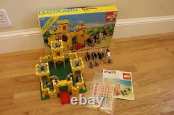 Vintage Yellow Castle 6075 Lego like 375 box, sticker sheet, instructions