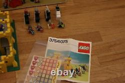 Vintage Yellow Castle 6075 Lego like 375 box, sticker sheet, instructions