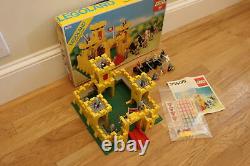 Vintage Yellow Castle 6075 Lego like 375 box, sticker sheet, instructions