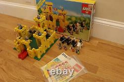 Vintage Yellow Castle 6075 Lego like 375 box, sticker sheet, instructions