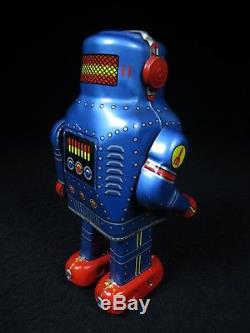 Vintage Yoneya Independent Split Leg Sparky Robot Tin Litho Mechanical Japan