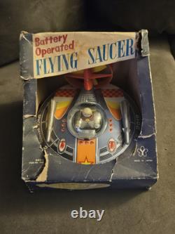 Vintage Yonezawa Battery Operated Space Patrol 2019 Flying Saucer