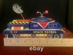 Vintage Yonezawa Japan X-11 Space Patrol Tin Battery Operated Tank (It Runs!)