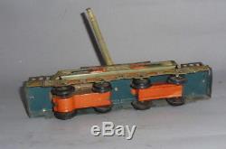 Vintage Yonezawa Military train Armored Train Japan tin friction toy