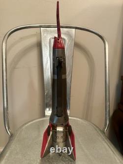 Vintage mid-20th century Masuya Moon Rocket tin toy. Rare Space Toy