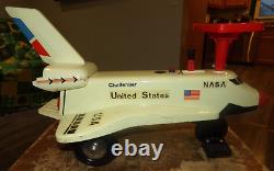 Vintage ping-fan co. Battery operated childs space shuttle good used