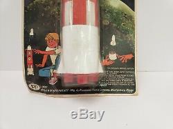 Vintage plastic toy Apollo USA moon rocket by Processed Plastics IN PACKAGE