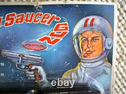 Vintage space flying saucer toy disc shooter