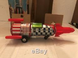 Vintage space toy friction operated XB-115 rocket space toy with rare box