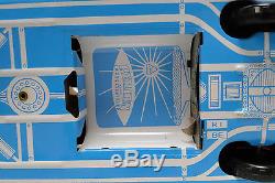 Vintage tin battery moon toy space tank intercosmosz MIB blue not Japan China