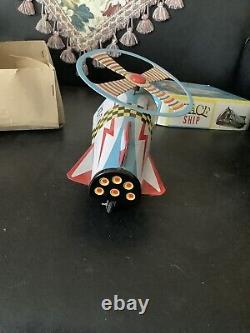 Vintage tin space ship japan atc ufo flying saucer toy