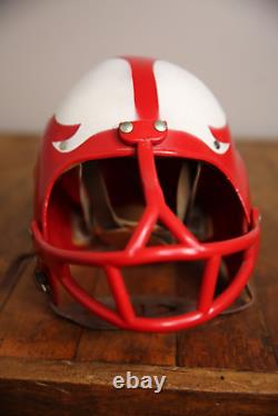 Vintage toy Space Helmet with wings chin strap football rocket red