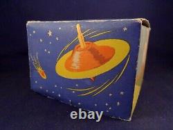 Vintage toy game space spinning top boxed the bolide disc 50's Flying saucer