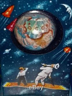 Vintage very rare Space Pre-moon Cosmic Tin Space Toy SPUTNIK Tinplate 1958