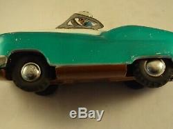 Vintage very rare tin toy Futuristic car friction Made in Japan 1950s