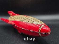 Vintage very rare tin toy space rocket Made in France F. I. 54 1940 50's