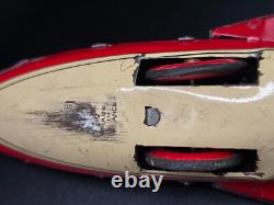 Vintage very rare tin toy space rocket Made in France F. I. 54 1940 50's