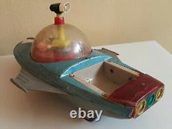 Vntg. Space Commander Ship Tin Toy Vehicle Batt. Oper. China Old Me 325 Me 769