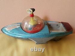 Vntg. Space Commander Ship Tin Toy Vehicle Batt. Oper. China Old Me 325 Me 769