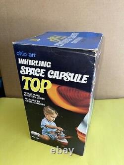 Vtg 1960's Ohio Art Co. Whirling Space Capsule Scarce Toy Tin Litho Mint With Box