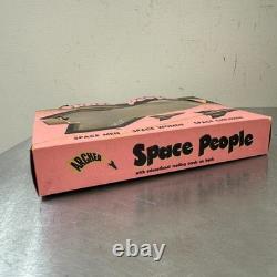 Vtg ARCHER Space People Set with Original Box Archer Plastics c. 1950s