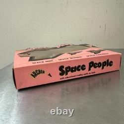 Vtg ARCHER Space People Set with Original Box Archer Plastics c. 1950s