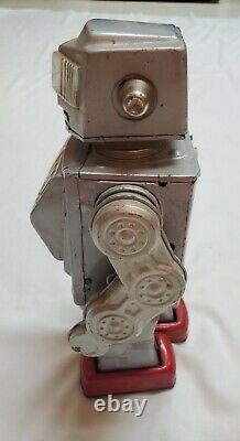 Vtg Battery Operated Tin Plated Metal House Japan Super Space Giant Robot