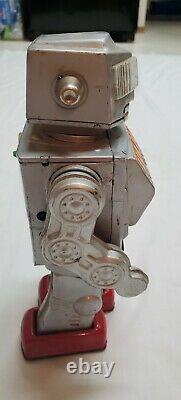 Vtg Battery Operated Tin Plated Metal House Japan Super Space Giant Robot