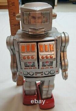 Vtg Battery Operated Tin Plated Metal House Japan Super Space Giant Robot