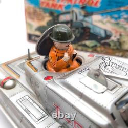 Vtg Cragstan 30213 Space Patrol Tank Battery Op Tin Toy Working in Original Box