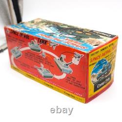 Vtg Cragstan 30213 Space Patrol Tank Battery Op Tin Toy Working in Original Box