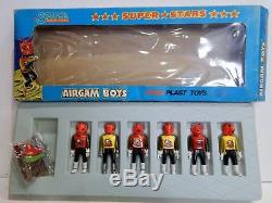 Vtg Greek Pyroplast Toys Airgam Boys Space Serie Super Stars Complete Set Nib