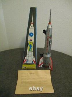 Vtg Holdraketa Rocket Interkozmosz Space Friction Tin Toy+orig Box/instructions