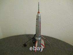 Vtg Holdraketa Rocket Interkozmosz Space Friction Tin Toy+orig Box/instructions