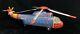 Vtg Japan Tin Litho NASA Gemini Space Capsule Toy Sikorsky Sea King Helicopter