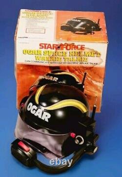 Vtg Kingsford Starforce Ogar Space Helmet Headset Walkie Talkie Toy Original Box