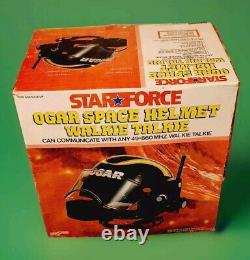 Vtg Kingsford Starforce Ogar Space Helmet Headset Walkie Talkie Toy Original Box