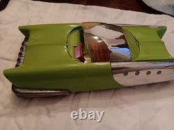 Vtg MATTEL 1953 Futuristic Dream Car Lime Green Retro Missing Front Windshield