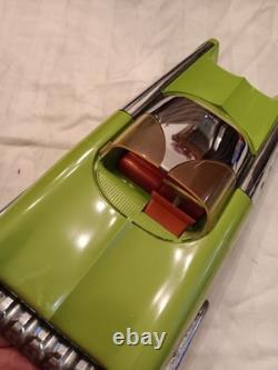 Vtg MATTEL 1953 Futuristic Dream Car Lime Green Retro Missing Front Windshield