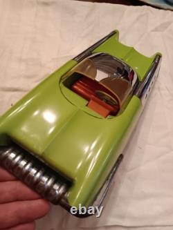 Vtg MATTEL 1953 Futuristic Dream Car Lime Green Retro Missing Front Windshield