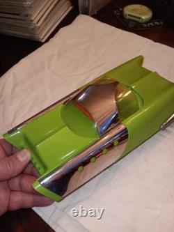 Vtg MATTEL 1953 Futuristic Dream Car Lime Green Retro Missing Front Windshield